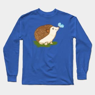 Hedgehog with Butterfly Long Sleeve T-Shirt